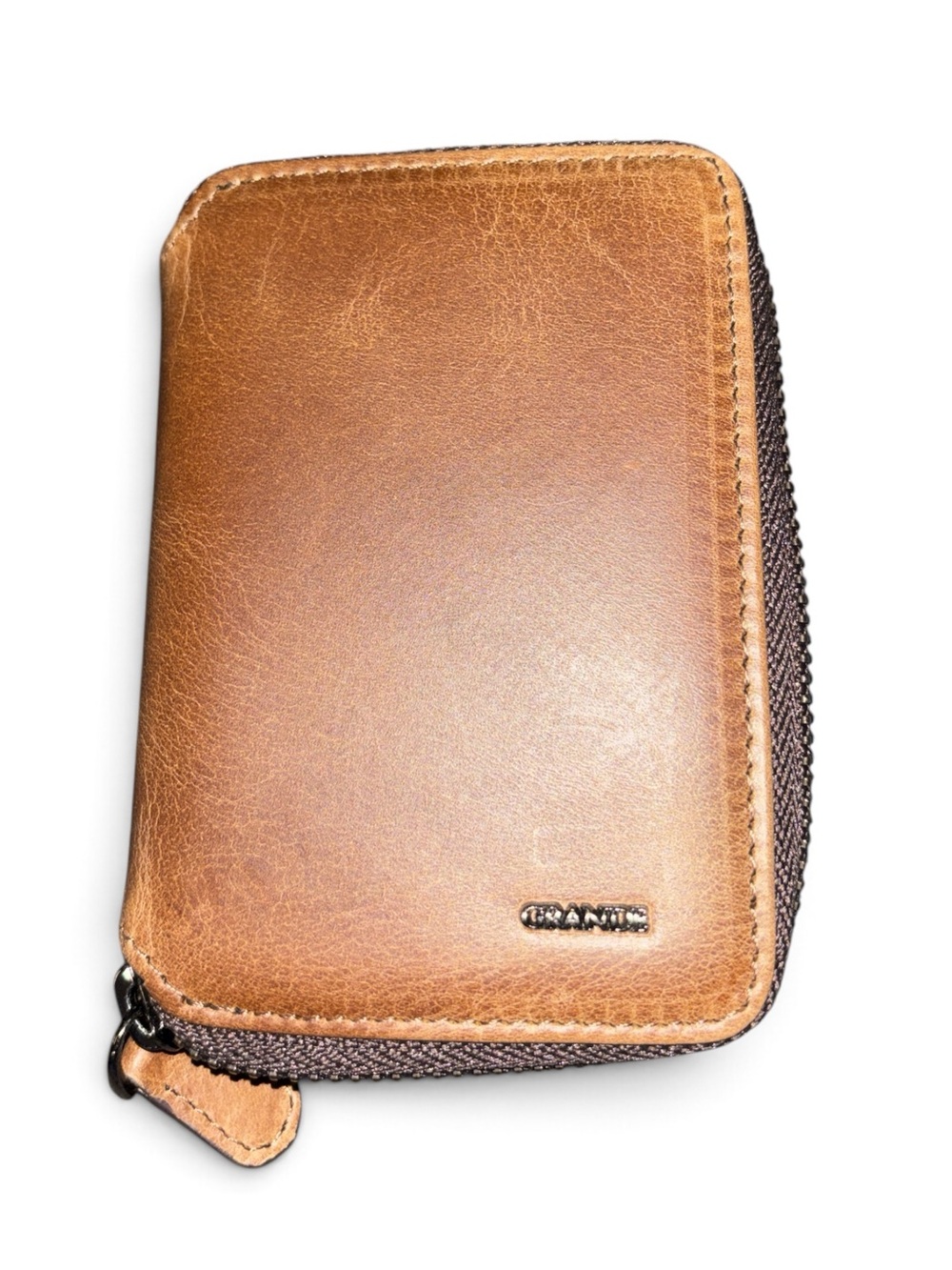 Grande Tan Leather Zip-Around Wallet